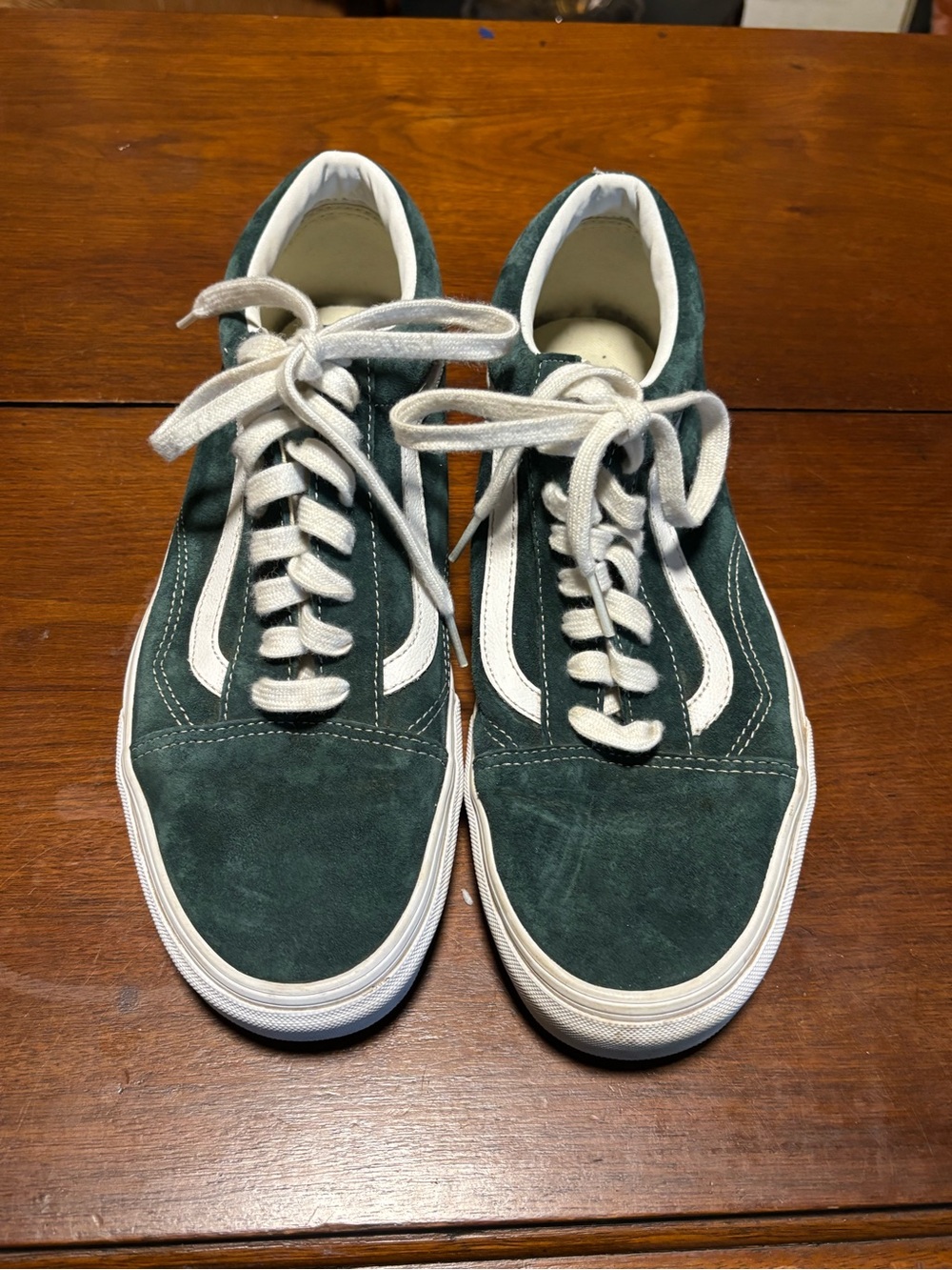 Vans Old Shook Suede Low Top Sneakers Jungle Green Size Men’s 10.5M Women 12M